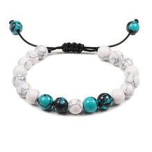 Load image into Gallery viewer, Black Lava Stone Crown Charm Tiger Eye Beads Bracelet For Men Women Braided Bracelets Handmade Adjustable Couple Distance Bracelets Lava Stone Beads Essential Oil Diffuser Adjustable Bracelet With King Queen Crown Charm
