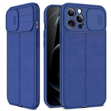 Load image into Gallery viewer, Black Leather Shockproof Phone Case on iPhone 13 11 12 14 Pro Max XR XS Max 14 Plus Camera Lens Protection Soft Back Cover Silky-Soft Touch Full-Body Protective Case Shockproof Cover
