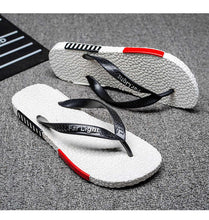 Load image into Gallery viewer, Black Man House Slippers Elegant Flip Flop Pool Slippers Summer Sandals  Men's Shoes Breathable Air Mesh Comfortable Leather Flip Flops Non-Slip Sport Cushion Beach Outdoor Walking Slippers

