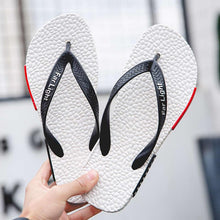Load image into Gallery viewer, Black Man House Slippers Elegant Flip Flop Pool Slippers Summer Sandals  Men's Shoes Breathable Air Mesh Comfortable Leather Flip Flops Non-Slip Sport Cushion Beach Outdoor Walking Slippers
