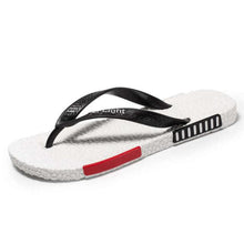 Load image into Gallery viewer, Black Man House Slippers Elegant Flip Flop Pool Slippers Summer Sandals  Men's Shoes Breathable Air Mesh Comfortable Leather Flip Flops Non-Slip Sport Cushion Beach Outdoor Walking Slippers
