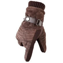 Load image into Gallery viewer, Black Men Leather Touchscreen Gloves Winter Retro Driving Comfortable Warm Gloves Elegant Design Men Fashion Outdoor Gloves Cold Weather Gloves For Cycling &amp; Driving

