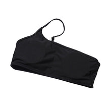 Load image into Gallery viewer, Black Mesh Bikini Cover Up Set Women Bathing Outfits Adults Solid Color One Shoulder Bikini Top  Mesh See Through Crochet Off Shoulder Crop Tops 2 Piece Bikini Swimsuit Cover-ups Beach Summer Outfits
