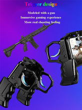 Load image into Gallery viewer, Black Metal Joystick Trigger Shooting Gamepad Portable Controller Compatible With Smartphone Gaming Mobile Phone Holder
