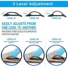 Load image into Gallery viewer, Black Purple Back Stretching Device Muscle Back Massage Relax Stretcher Posture Therapy Back Stretch Spine Pain Relief Stretcher Support Lower And Upper Muscle Pain Relief
