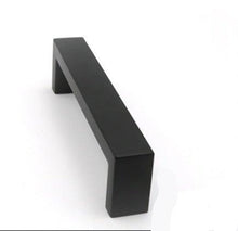 Load image into Gallery viewer, Black Silver Gold Cabinet Handle Square Furniture Hardware Stainless Steel Kitchen Door Knobs Cupboard Wardrobe Drawer Pulls  Square Bar Cabinet Pull Drawer Handle Stainless Steel Modern Hardware For Kitchen And Bathroom Cabinets
