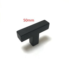 Load image into Gallery viewer, Black Silver Gold Cabinet Handle Square Furniture Hardware Stainless Steel Kitchen Door Knobs Cupboard Wardrobe Drawer Pulls  Square Bar Cabinet Pull Drawer Handle Stainless Steel Modern Hardware For Kitchen And Bathroom Cabinets
