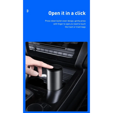 Load image into Gallery viewer, Black Small Trash Bin Garbage Can For Car Waste Rubbish Basket Organizer Storage Holder Car Accessories
