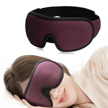 Load image into Gallery viewer, Black  Soft Padded Sleeping Mask For Eyes Lightweight Blindfold Night Mask Modern Adjustable Super Smooth Eye Patch For Sleep
