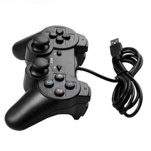 Load image into Gallery viewer, Black Solid Wired Vibration Joystick Gamepad Handle Controller Compatible With PC Laptop Computer
