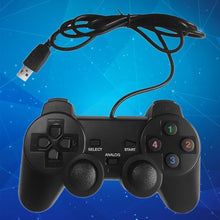 Load image into Gallery viewer, Black Solid Wired Vibration Joystick Gamepad Handle Controller Compatible With PC Laptop Computer
