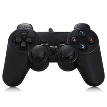 Load image into Gallery viewer, Black Solid Wired Vibration Joystick Gamepad Handle Controller Compatible With PC Laptop Computer
