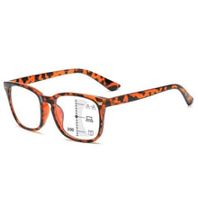 Load image into Gallery viewer, Black Square Multifocal Progressive Reading Glasses For  Men Fashion With Diopters Anti-glare Computer Reading Gaming TV Phones Transparent Glasses For Women Men
