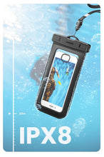 Load image into Gallery viewer, Black Waterproof Phone Case Bag For iPhone 14 13 12 Pro Max Swim Pouch For Universal Protective Phone Case Universal Waterproof Underwater Dustproof Touch Phone Case for iPhone

