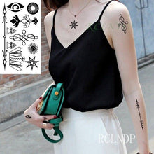 Load image into Gallery viewer, Black Waterproof Temporary Bird Tattoo Sticker Arm Leg Wrist Modern Small Tattoo For Womens And Kids
