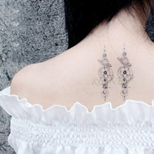 Load image into Gallery viewer, Black Waterproof Temporary Bird Tattoo Sticker Arm Leg Wrist Modern Small Tattoo For Womens And Kids
