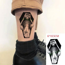Load image into Gallery viewer, Black Waterproof Temporary Bird Tattoo Sticker Arm Leg Wrist Modern Small Tattoo For Womens And Kids
