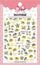 Load image into Gallery viewer, Black White 3D Nail Sticker Decals Cool English Letter Nail Art Decoration Manicure Design Christmas New Year Gift French Nail Art Stickers Decals 8Sheets Nail Art Supplies 3D Self-Adhesive Nail Art Decoration  Pattern Nail Accessories Classic Simple
