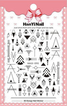 Load image into Gallery viewer, Black White 3D Nail Sticker Decals Cool English Letter Nail Art Decoration Manicure Design Christmas New Year Gift French Nail Art Stickers Decals 8Sheets Nail Art Supplies 3D Self-Adhesive Nail Art Decoration  Pattern Nail Accessories Classic Simple
