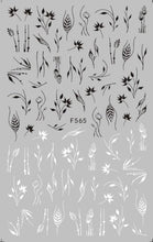 Load image into Gallery viewer, Black White 3D Nail Sticker Decals Cool English Letter Nail Art Decoration Manicure Design Christmas New Year Gift French Nail Art Stickers Decals 8Sheets Nail Art Supplies 3D Self-Adhesive Nail Art Decoration  Pattern Nail Accessories Classic Simple
