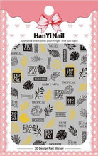 Load image into Gallery viewer, Black White 3D Nail Sticker Decals Cool English Letter Nail Art Decoration Manicure Design Christmas New Year Gift French Nail Art Stickers Decals 8Sheets Nail Art Supplies 3D Self-Adhesive Nail Art Decoration  Pattern Nail Accessories Classic Simple
