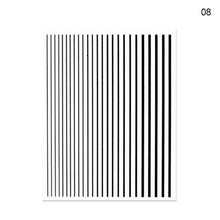 Load image into Gallery viewer, Black White 3D Nail Stickers Metal Gold Silver Geometric Tassel Strip Line Adhesive Transfer Decals Nail Art Design  Gold Silver Metal Nail Sticker  Metallic Curve Strip Line Nail Decal Self-Adhesive 3D Wave Design Nail Tips Decorations Manicure for Women
