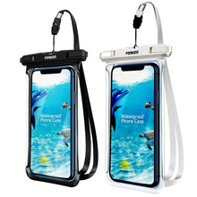 Load image into Gallery viewer, Black White Full View Waterproof Case for Phone Underwater Snow Transparent Swimming Pouch Big Mobile Phone Covers Waterproof Mobile Phone Case Underwater Waterproof Iphone Case
