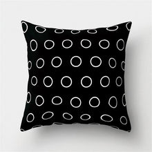 Load image into Gallery viewer, Black White Geometric Cushion Cover Pillowcase Sofa Cushions Decorative Pillow Covers Stripe Pattern Throw Pillow Case Daily Decorations Sofa Throw Pillow Case Cushion Covers Pillowcase Polyester Home Decor Pillow Cases 45x45CM
