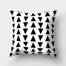 Load image into Gallery viewer, Black White Geometric Cushion Cover Pillowcase Sofa Cushions Decorative Pillow Covers Stripe Pattern Throw Pillow Case Daily Decorations Sofa Throw Pillow Case Cushion Covers Pillowcase Polyester Home Decor Pillow Cases 45x45CM
