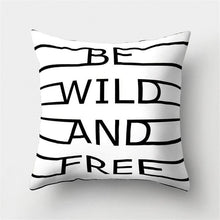 Load image into Gallery viewer, Black White Geometric Cushion Cover Pillowcase Sofa Cushions Decorative Pillow Covers Stripe Pattern Throw Pillow Case Daily Decorations Sofa Throw Pillow Case Cushion Covers Pillowcase Polyester Home Decor Pillow Cases 45x45CM
