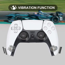 Load image into Gallery viewer, Black White Wireless Dual Sense Double Vibration Joystick Controller Compatible With PC Laptop For Gamers
