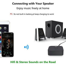 Load image into Gallery viewer, Black Wireless Bluetooth Receiver 5.0 aptX LL RCA NFC 3.5mm Jack Aux Audio Adapter
