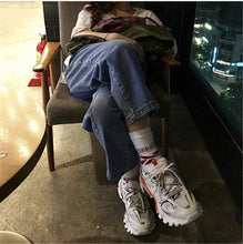 Load image into Gallery viewer, Black Womens Breathable Sneakers  Spring Mesh  Sneakers Woman Elegant Casual Sneakers Outdoor Sport Summer Couple Cushion Flats Running Womens Sneakers

