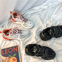 Load image into Gallery viewer, Black Womens Breathable Sneakers  Spring Mesh  Sneakers Woman Elegant Casual Sneakers Outdoor Sport Summer Couple Cushion Flats Running Womens Sneakers
