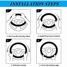 Load image into Gallery viewer, Bling Soft Leather Car Steering Wheel Cover Non-Slip Heat And Cold Protector
