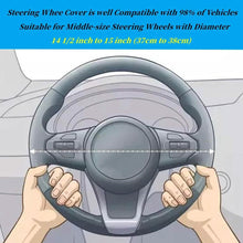 Load image into Gallery viewer, Bling Soft Leather Car Steering Wheel Cover Non-Slip Heat And Cold Protector
