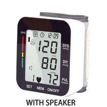 Load image into Gallery viewer, Blood Pressure Monitor Digital Wrist Blood Pressure Machine Automatic Cuff BP Detector

