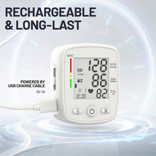 Load image into Gallery viewer, Blood Pressure Monitor Digital Wrist BP Machine Automatic BP Cuff with 2 Users 180 Memory Voice Large LCD Display
