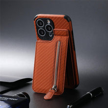 Load image into Gallery viewer, Blue Cards Wallet Leather Phone Case For Iphone 14 Plus 13 12 Mini 11 Pro Max X Xs Xr Men Luxury Business Purse Card Holder Cover  Phone Case With Card Sleeve Men Phone Case

