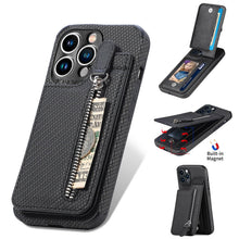 Load image into Gallery viewer, Blue Cards Wallet Leather Phone Case For Iphone 14 Plus 13 12 Mini 11 Pro Max X Xs Xr Men Luxury Business Purse Card Holder Cover  Phone Case With Card Sleeve Men Phone Case
