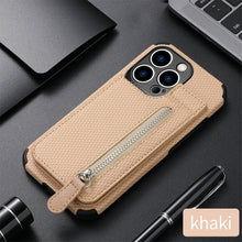 Load image into Gallery viewer, Blue Cards Wallet Leather Phone Case For Iphone 14 Plus 13 12 Mini 11 Pro Max X Xs Xr Men Luxury Business Purse Card Holder Cover  Phone Case With Card Sleeve Men Phone Case
