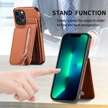 Load image into Gallery viewer, Blue Cards Wallet Leather Phone Case For Iphone 14 Plus 13 12 Mini 11 Pro Max X Xs Xr Men Luxury Business Purse Card Holder Cover  Phone Case With Card Sleeve Men Phone Case
