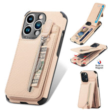 Load image into Gallery viewer, Blue Cards Wallet Leather Phone Case For Iphone 14 Plus 13 12 Mini 11 Pro Max X Xs Xr Men Luxury Business Purse Card Holder Cover  Phone Case With Card Sleeve Men Phone Case

