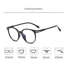 Load image into Gallery viewer, Blue Light Blocking Computer Glasses Retro Clear Lens Eyeglasses Frame And  Myopia Glasses Men Women Short Sight Eyewear Blue Coated Women Diopter Eyeglass0 -0.5 -1 -1.5 -2 -2.5 -3 -3.5 -4 -5 -6
