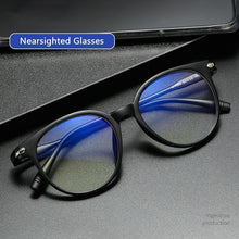 Load image into Gallery viewer, Blue Light Blocking Computer Glasses Retro Clear Lens Eyeglasses Frame And  Myopia Glasses Men Women Short Sight Eyewear Blue Coated Women Diopter Eyeglass0 -0.5 -1 -1.5 -2 -2.5 -3 -3.5 -4 -5 -6
