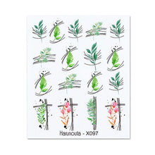 Load image into Gallery viewer, Blue Marble Water Decal Sticker Wave Line Flower Leaf Tree Summer Slider Decor For Manicuring Nail Art Watermarks Curve Graffiti Nail Design for Acrylic Nail Supplies Designer Nail Decorations for Women Girls Kids
