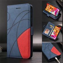 Load image into Gallery viewer, Blue PU Leather Wallet Flip Phone Case Cover For iPhone 13 Pro Max Case Leather Flip Cover iPhone 13 Pro Phone Case For  iPhone 12 Mini 14 11 8 7 6 6s Plus 5 5s Case

