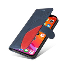 Load image into Gallery viewer, Blue PU Leather Wallet Flip Phone Case Cover For iPhone 13 Pro Max Case Leather Flip Cover iPhone 13 Pro Phone Case For  iPhone 12 Mini 14 11 8 7 6 6s Plus 5 5s Case
