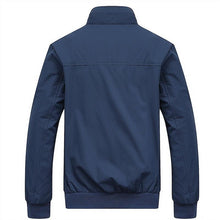 Load image into Gallery viewer, Blue Spring Autumn Casual Solid Fashion Slim Jacket Men Overcoat Jackets Men's Jacket Men's Lightweight Windbreaker Stretch Athletic Outdoor Golf Jacket
