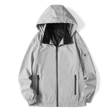 Load image into Gallery viewer, Blue Spring Autumn Casual Solid Fashion Slim Jacket Men Overcoat Jackets Men's Jacket Men's Lightweight Windbreaker Stretch Athletic Outdoor Golf Jacket
